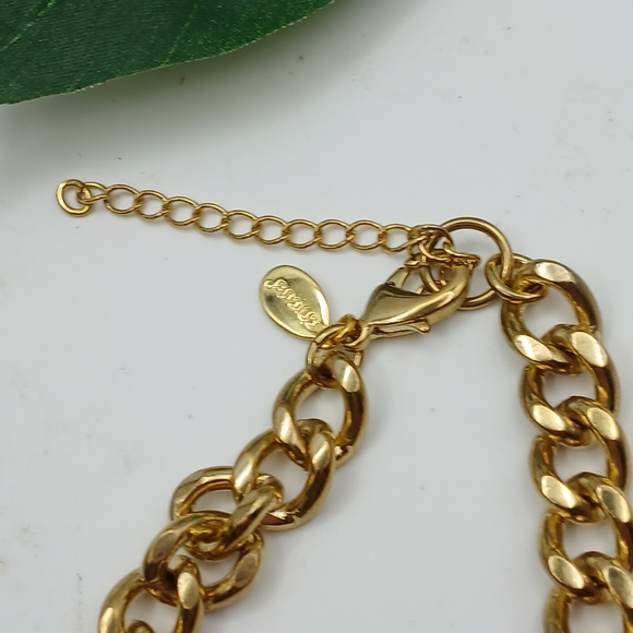 Chicos Abalone & Green Faux Gematobes Necklace NWOT - Picture 5 of 12